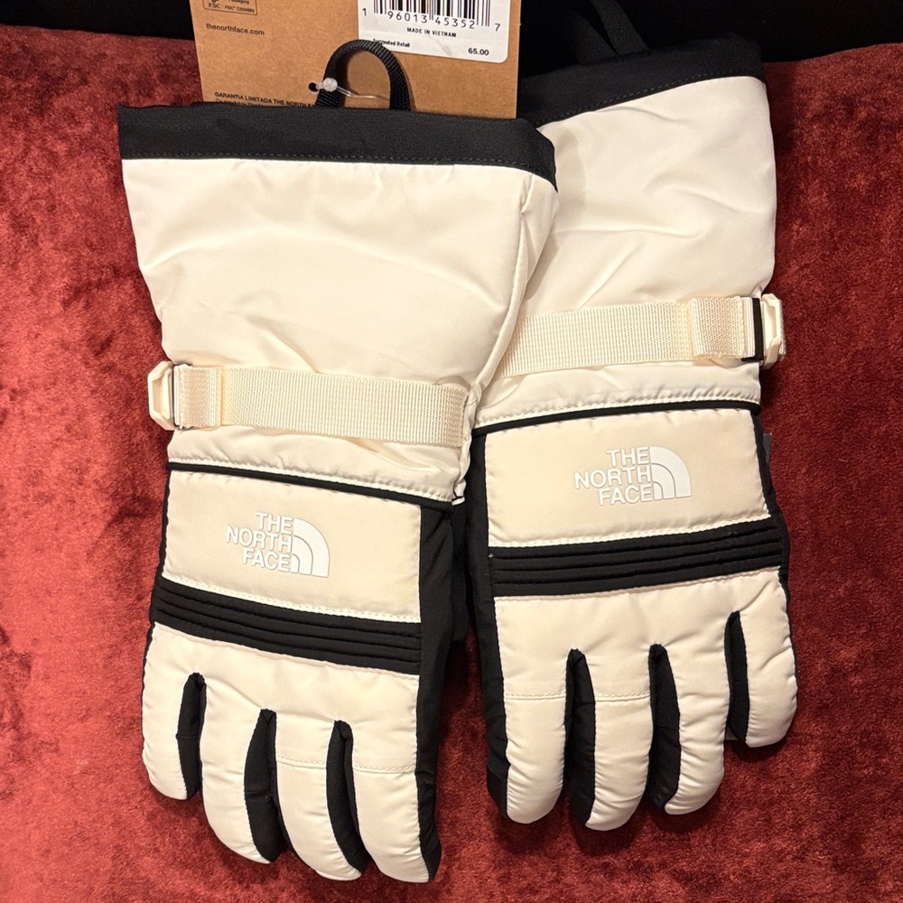 The North Face Black and White Winter Gloves